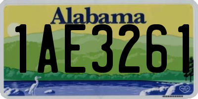 AL license plate 1AE3261