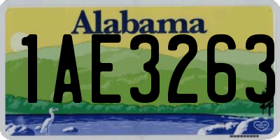 AL license plate 1AE3263