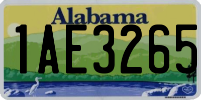 AL license plate 1AE3265