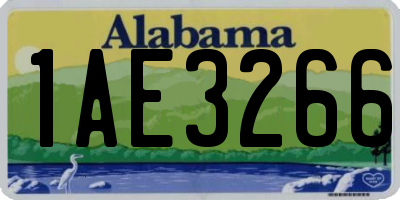 AL license plate 1AE3266