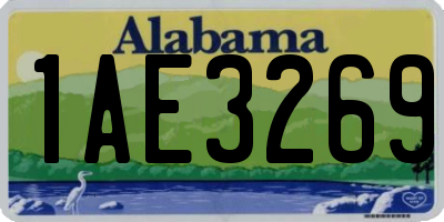 AL license plate 1AE3269