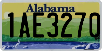 AL license plate 1AE3270