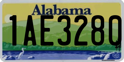 AL license plate 1AE3280