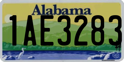AL license plate 1AE3283