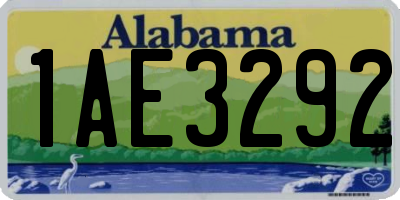 AL license plate 1AE3292