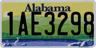 AL license plate 1AE3298