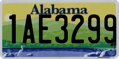 AL license plate 1AE3299