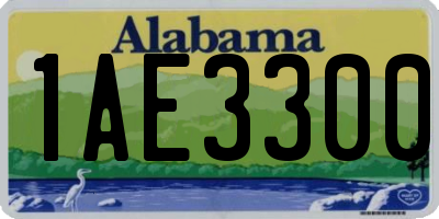 AL license plate 1AE3300