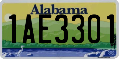 AL license plate 1AE3301
