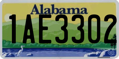 AL license plate 1AE3302