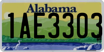 AL license plate 1AE3303