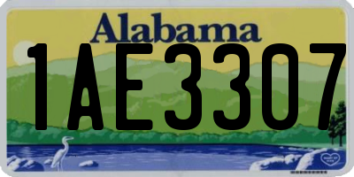 AL license plate 1AE3307