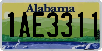 AL license plate 1AE3311