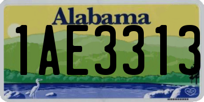 AL license plate 1AE3313