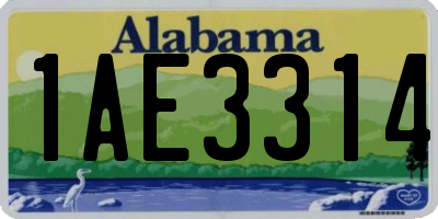 AL license plate 1AE3314