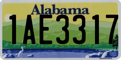 AL license plate 1AE3317