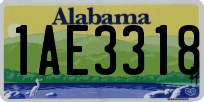 AL license plate 1AE3318