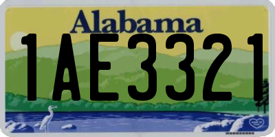 AL license plate 1AE3321