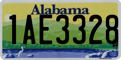 AL license plate 1AE3328