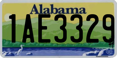 AL license plate 1AE3329