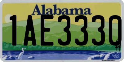 AL license plate 1AE3330