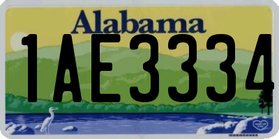 AL license plate 1AE3334