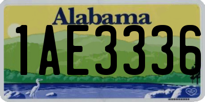 AL license plate 1AE3336