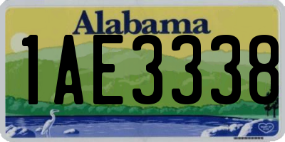 AL license plate 1AE3338
