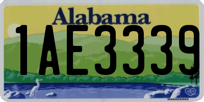 AL license plate 1AE3339