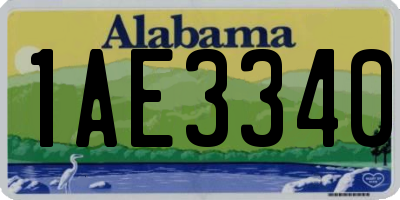 AL license plate 1AE3340