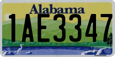AL license plate 1AE3347