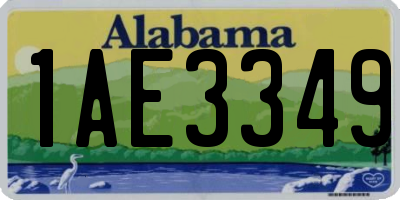AL license plate 1AE3349