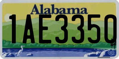 AL license plate 1AE3350