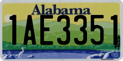 AL license plate 1AE3351