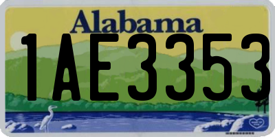 AL license plate 1AE3353