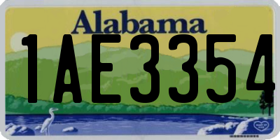 AL license plate 1AE3354
