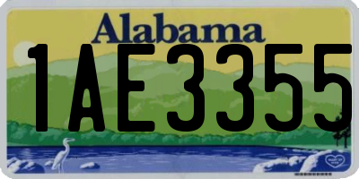 AL license plate 1AE3355