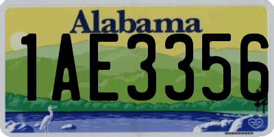 AL license plate 1AE3356