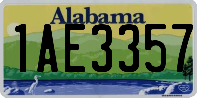 AL license plate 1AE3357