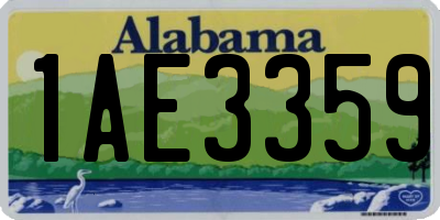 AL license plate 1AE3359