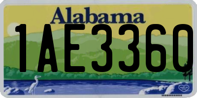 AL license plate 1AE3360