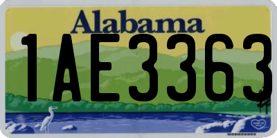 AL license plate 1AE3363