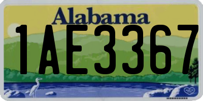 AL license plate 1AE3367
