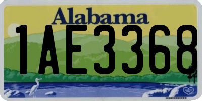 AL license plate 1AE3368