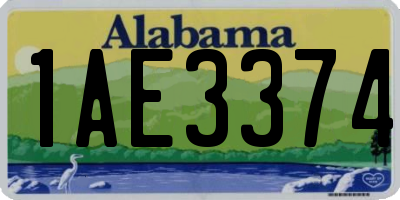 AL license plate 1AE3374