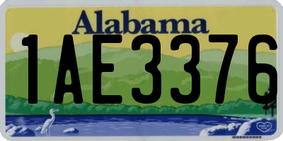 AL license plate 1AE3376