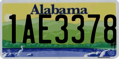 AL license plate 1AE3378
