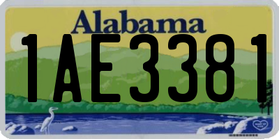 AL license plate 1AE3381