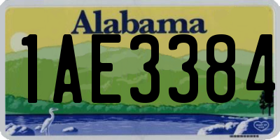AL license plate 1AE3384