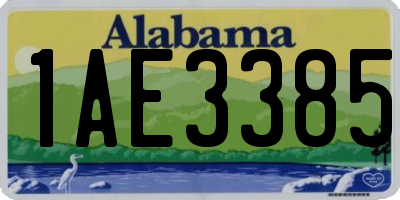 AL license plate 1AE3385